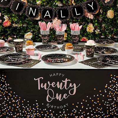 Serves 24 21st Birthday Party Supplies Decorations For Girls Women