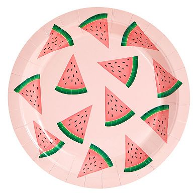 144 Pc Watermelon Party Supplies With Plates, Napkins, Cups, Cutlery, Serves 24