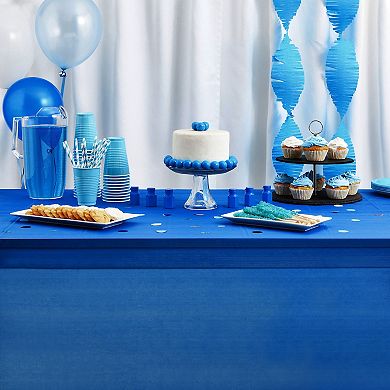 3 Pck Plastic Royal Blue Tablecloth For Parties, Disposable Table Cover, 54x108"