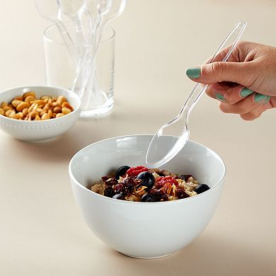 Juvale Plastic Knives And Silverware Set - 180-piece Clear Plastic Cutlery Set