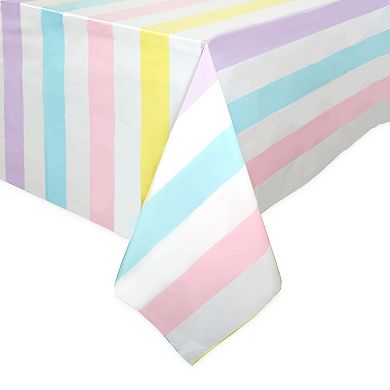 Ice Cream Birthday Party Decorations, Plastic Tablecloth (54 X 108 In, 3 Pack)