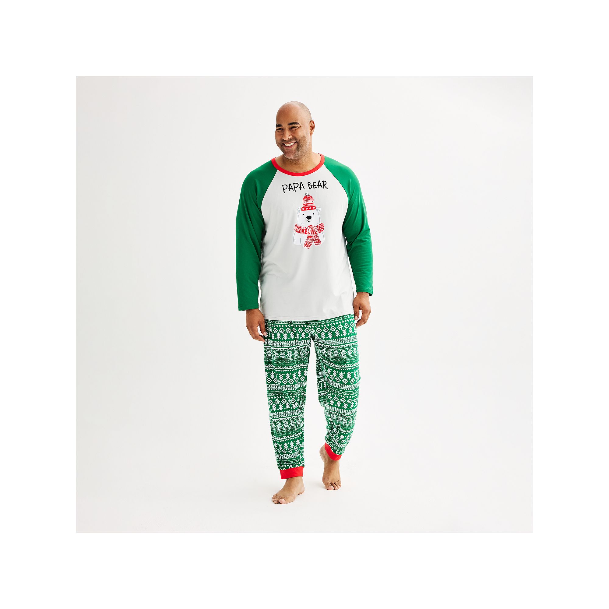Big & Tall Jammies For Your Families® Bear Pajama Top & Pajama Bottoms Set