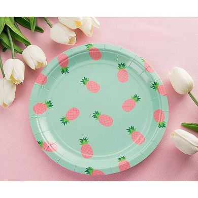 Blue Panda Pineparty Supplies Pack Plates Cups Napkins (serves 24)