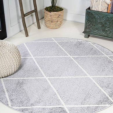 Cole Minimalist Diamond Trellis Area Rug
