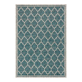 Trebol Moroccan Trellis Textured Weave Indoor/outdoor Area Rug