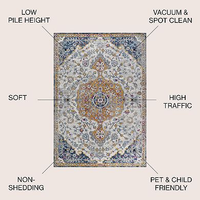 Lorena Ornate Boho Medallion Area Rug