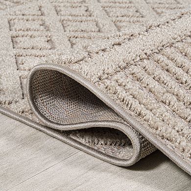 Ormond High-low Modern Trellis Geometric Area Rug