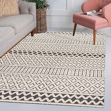 Ormond High-low Modern Trellis Geometric Area Rug