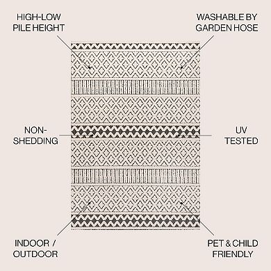 Ormond High-low Modern Trellis Geometric Area Rug