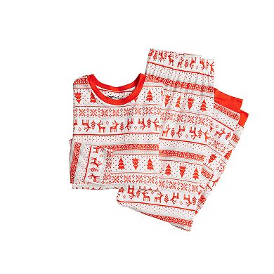 Men's Jammies For Your Families® Candy Cane Fairisle Pajama Top & Jogger Pajama Bottoms Set