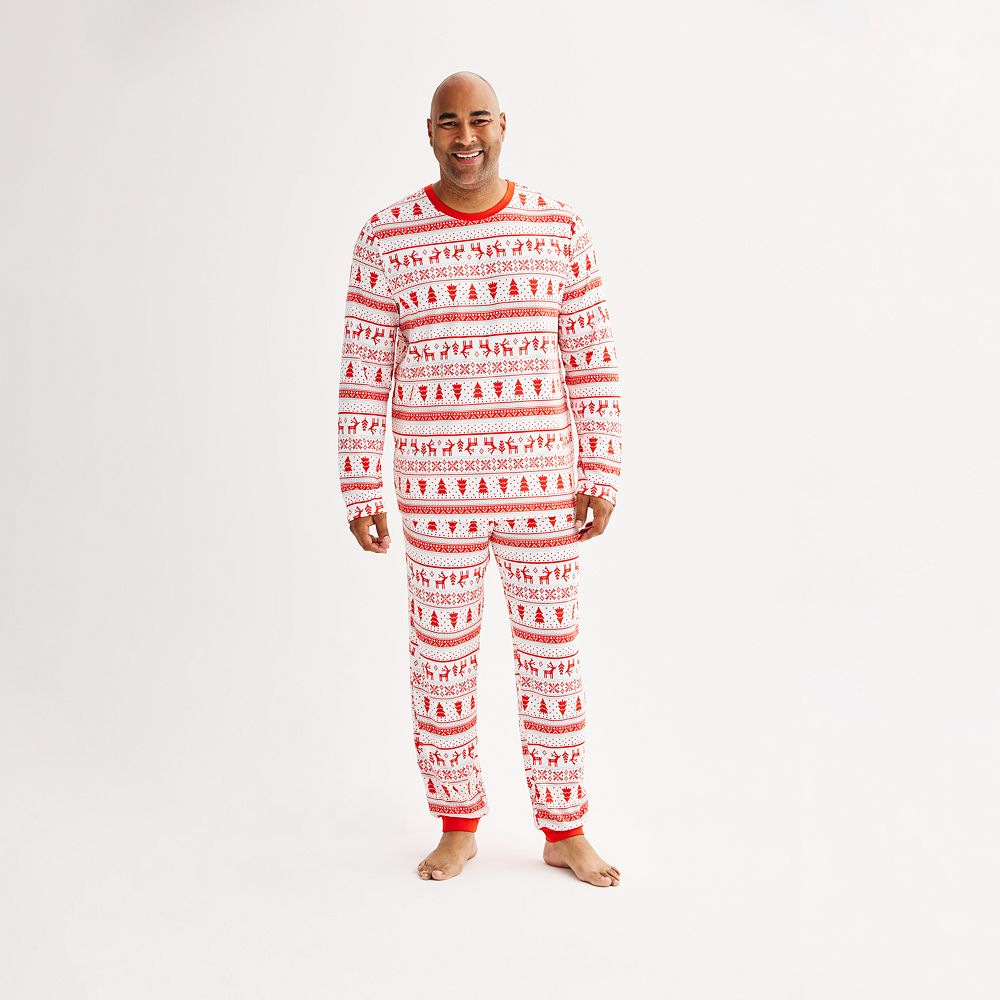 Big & Tall Jammies For Your Families® Candy Cane Fairisle Pajama