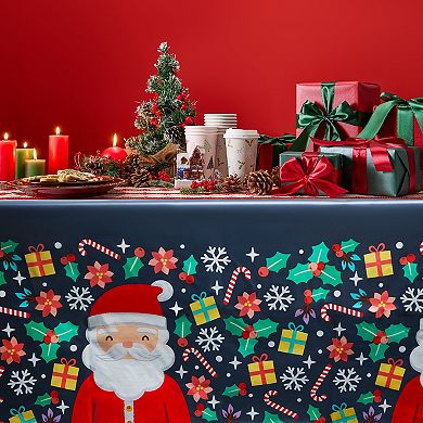 3x Christmas Santa Claus Tablecloth For Holiday Party Table Cover Decor 54x108"
