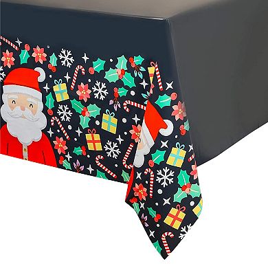 3x Christmas Santa Claus Tablecloth For Holiday Party Table Cover Decor 54x108"