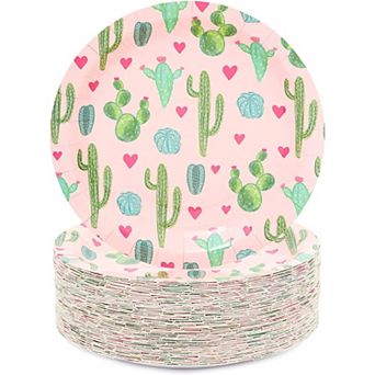 80 pc Cactus Theme Disposable Paper Plates 9" For Birthday Cinco De Mayo Party