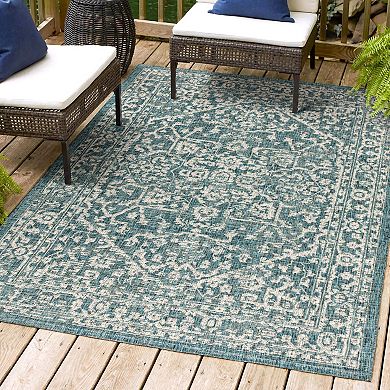 Malta Bohemian Medallion Textured Weave Indoor/outdoor Area Rug