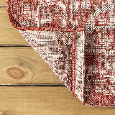 Malta Bohemian Medallion Textured Weave Indoor/outdoor Area Rug