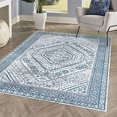 Boho Cottage Medallion Area Rug