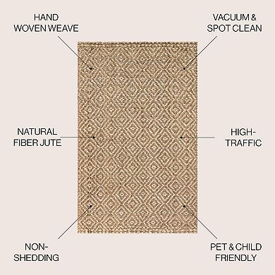 Juba Moroccan Geometric Diamond Area Rug