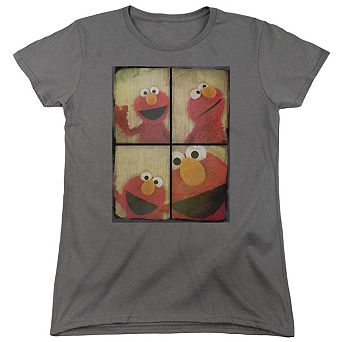 Sesame Street Photo Booth Elmo Short Sleeve Womens Tee