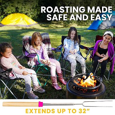 Zulay Kitchen Marshmallow Roasting Sticks (32 Inch) - 7 Pack