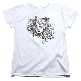 Batman Arkham Knight Sketchy Girl Short Sleeve Womens T-shirt