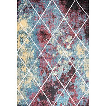 Cole Minimalist Diamond Trellis Area Rug