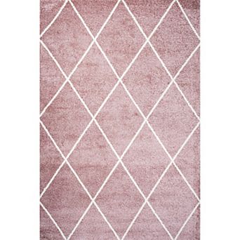 Cole Minimalist Diamond Trellis Area Rug