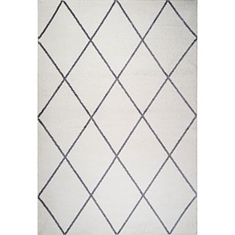 Cole Minimalist Diamond Trellis Area Rug