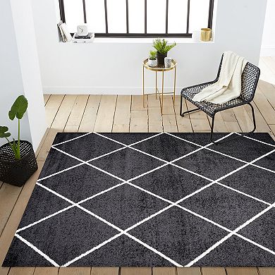 Tumbling Blocks Modern Geometric Area Rug