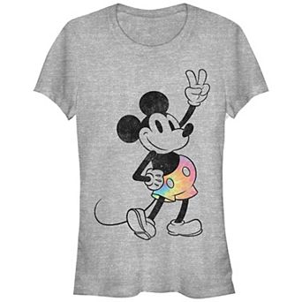 Disney's Mickey Mouse Tie Dye Shorts Juniors' Graphic Tee