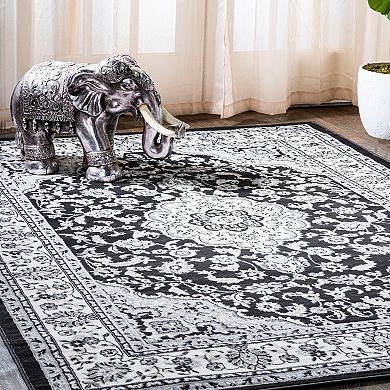 Palmette Modern Floral Area Rug