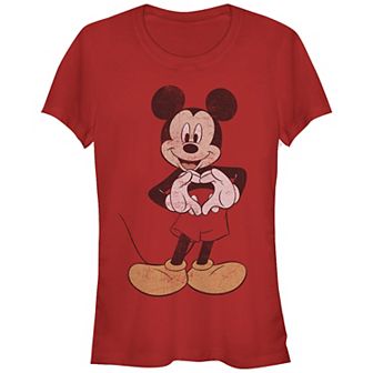 Disney's Mickey Mouse Heart Sign Juniors' Graphic Tee