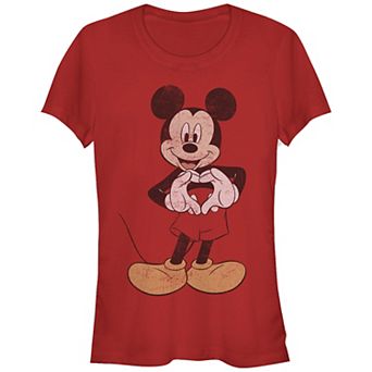 Disney's Mickey Mouse Heart Sign Juniors' Graphic Tee