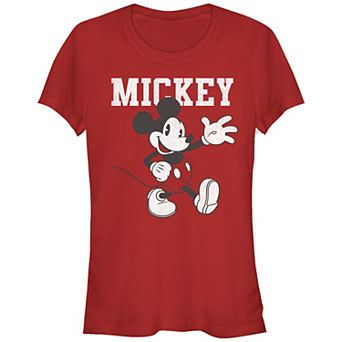 Disney's Mickey Mouse Waving Juniors' Graphic Tee