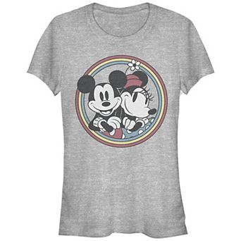 Disney's Mickey Mouse And Minnie Stamp Juniors' Graphic Tee