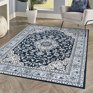 Palmette Modern Floral Area Rug