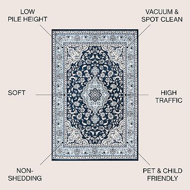 Palmette Modern Floral Area Rug