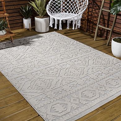 Rabat High-low Pile Mini Diamond Trellis Area Rug