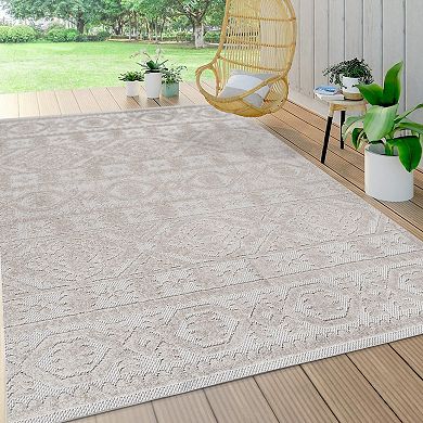 Rabat High-low Pile Mini Diamond Trellis Area Rug