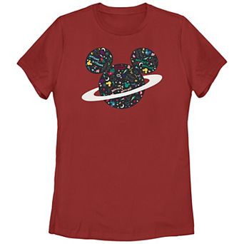 Disney's Mickey Mouse Planet Head Juniors' Graphic Tee