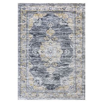 Bausch Bohemian Distressed Chenille Machine-washable Area Rug