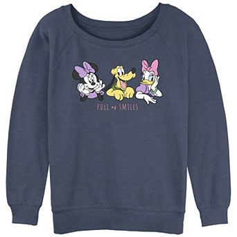 Disney's Minnie Mouse Juniors' Full Of Smiles Slouchy Terry Graphic Pullover