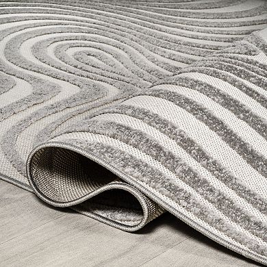 Maribo Abstract Groovy Striped Area Rug