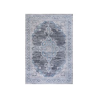 Wincer Chenille Cottage Medallion Machine-washable Runner Rug
