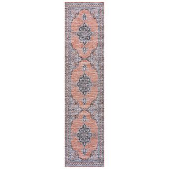 Wincer Chenille Cottage Medallion Machine-washable Runner Rug
