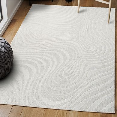 Aarhus Minimalist Scandi Striped Area Rug