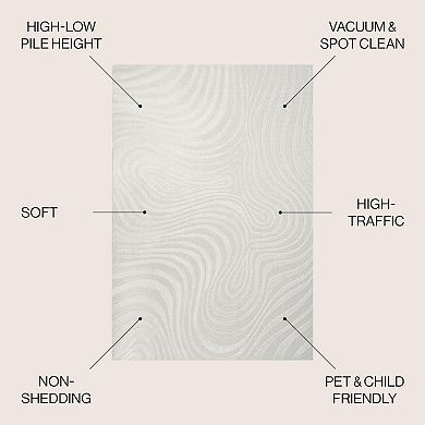 Aarhus Minimalist Scandi Striped Area Rug