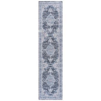 Wincer Chenille Cottage Medallion Machine-washable Area Rug