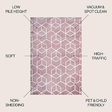 Tumbling Blocks Modern Geometric Area Rug