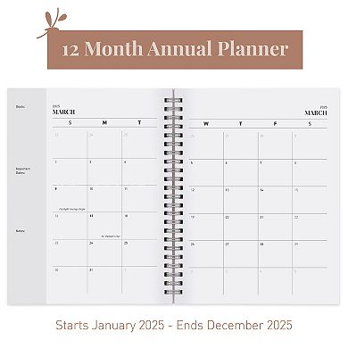 Rileys 2025 Annual Weekly Planner - Geographic Weekly & Monthly Agenda Planner, Flexible Cover